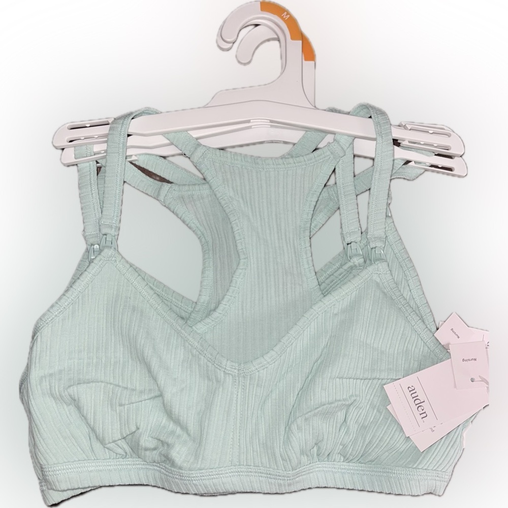 Auden Ribbed Nursing Bra 3-Pack Size M- Mint Green-NWT– Wire Free Comfort